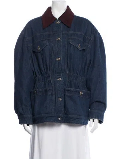 Pre-owned Sandro Denim Jacket In Blue