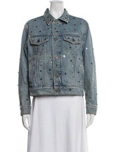 Pre-owned Sandro Denim Jacket In Blue