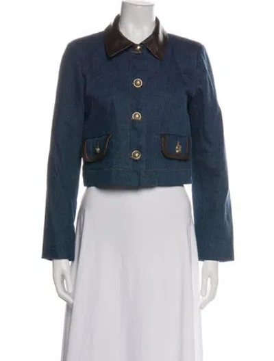 Pre-owned Sandro Denim Jacket In Blue