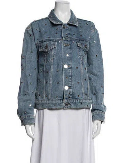 Pre-owned Sandro Denim Jacket In Blue