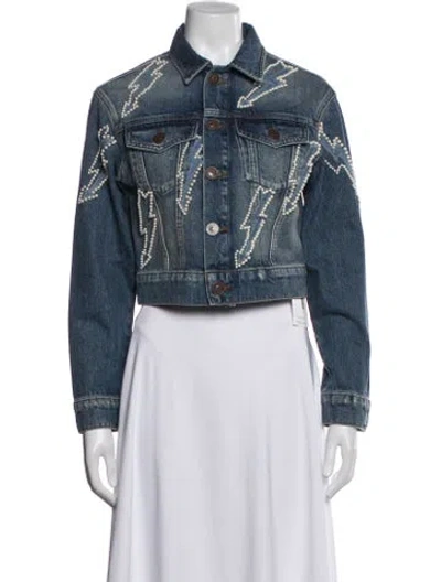 Pre-owned Sandro Denim Jacket In Blue