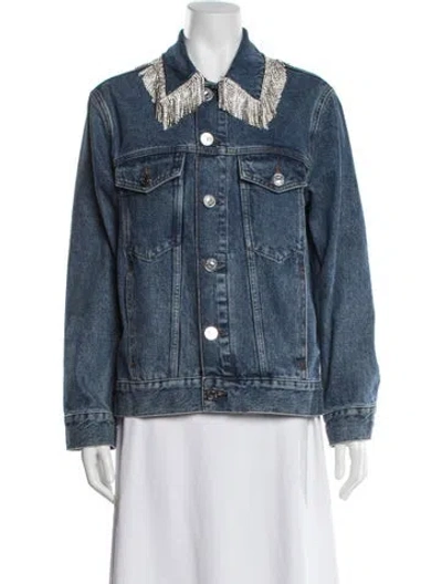 Pre-owned Sandro Denim Jacket In Blue