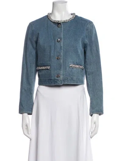 Pre-owned Sandro Denim Jacket In Blue