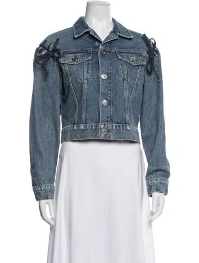Pre-owned Sandro Denim Jacket In Blue