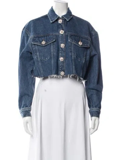 Pre-owned Sandro Denim Jacket In Blue