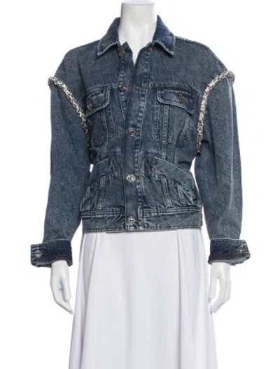 Pre-owned Sandro Denim Jacket In Blue