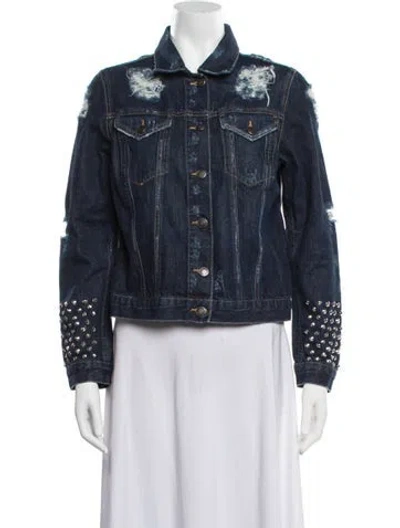 Pre-owned Sandro Denim Jacket In Blue
