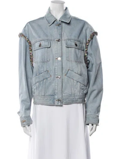 Pre-owned Sandro Denim Jacket In Blue