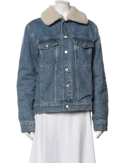Pre-owned Sandro Denim Jacket In Blue