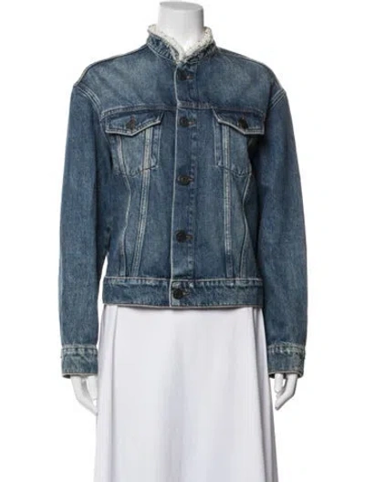 Pre-owned Sandro Denim Jacket In Blue