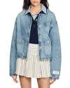 Sandro Denim Jacket In Blue Jean