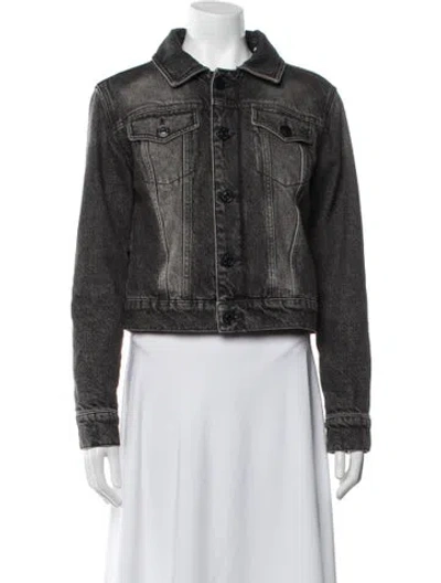 Pre-owned Sandro Denim Jacket In Gray