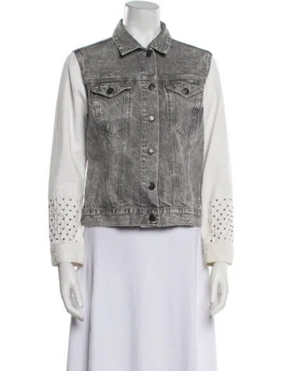 Pre-owned Sandro Denim Jacket In Gray