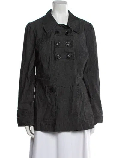 Pre-owned Sandro Denim Jacket In Gray