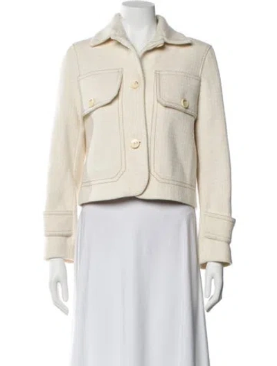 Pre-owned Sandro Denim Jacket In Neutral