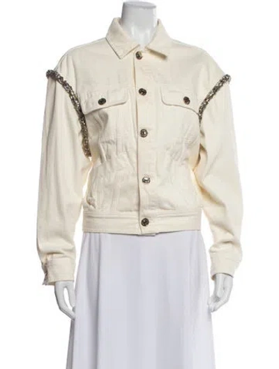 Pre-owned Sandro Denim Jacket In Neutrals