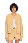 Sandro Denim Jacket In Transparent