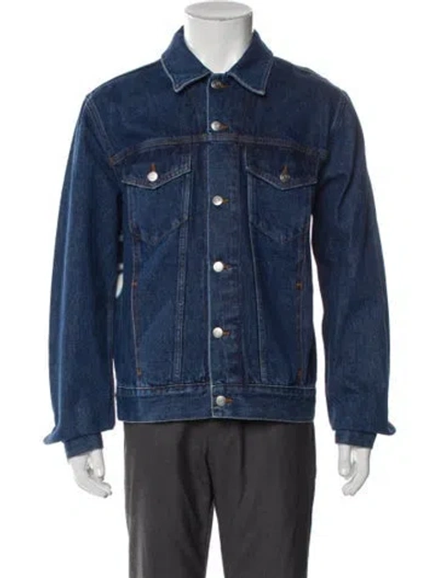Pre-owned Sandro Denim Jacket W/ Tags In Blue