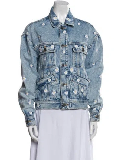 Pre-owned Sandro Denim Jacket W/ Tags In Blue