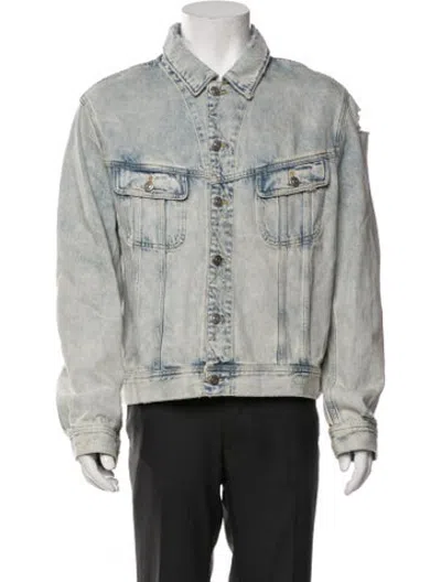 Pre-owned Sandro Denim Jacket W/ Tags In Blue