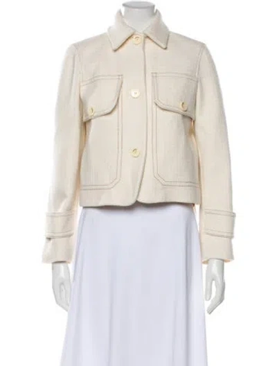 Pre-owned Sandro Denim Jacket W/ Tags In Neutral