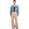 SANDRO SANDRO DENIM JACKET WITH STUDS