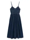 SANDRO DENIM MIDI DRESS