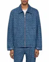 Sandro Denim Rope Jacket In Blue