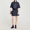 Sandro Denim Shirt In Deep Blue