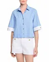Sandro Denim Shorts In White