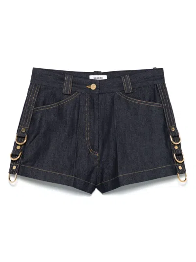 Sandro Denim Shorts In Blue