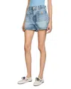 Sandro Distressed Denim Shorts In Blue Jean