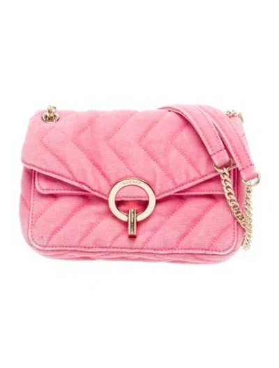 Pre-owned Sandro Denim Shoulder Bag In Pink