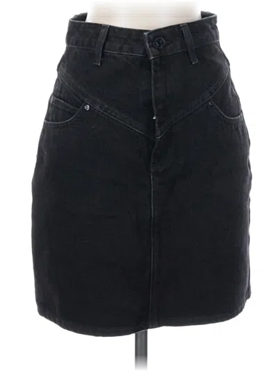 Pre-owned Sandro Denim Skirt In Black