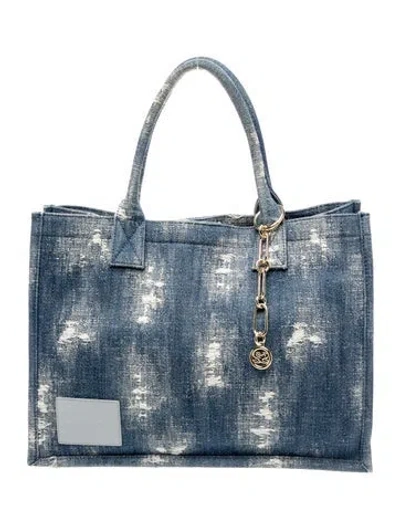 Pre-owned Sandro Denim Tote In Blue