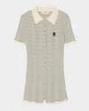 Sandro Dhadee Striped Playsuit In Ecru
