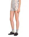 Sandro Diamond Pattern Knit Shorts In Gray