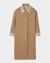 Sandro Diderot Embellished-collar Trench Coat In Camel