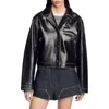 Sandro Jude Leather Jacket In Black
