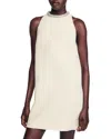 Sandro Dorinna Tweed Minidress In Ecru