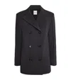 Sandro Double-breasted Blazer In Black