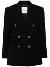 Sandro Double-breasted Blazer In Black