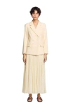 Sandro Double-breasted Suit Jacket In Ecru