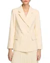 Sandro Double-breasted Suit Jacket In Ecru