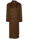 Sandro Double-breasted Wool Coat In Verts