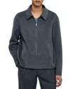 Sandro Double Face Jacket In Gray