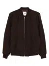 Sandro Double-faced Bomber Jacket In Brown