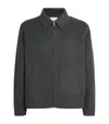 Sandro Mens Dark Grey Double-faced Long-sleeve Wool-blend Jacket In Blue