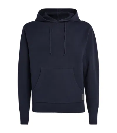 Sandro Double Jersey Hoodie In Blue