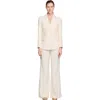 Sandro Double-breasted Suit Jacket In White